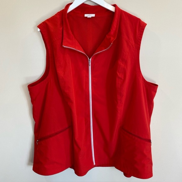J Jill Fit Red Vest Womens Size 4X - Picture 1 of 6